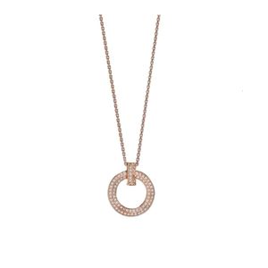 Tiffanynecklace Designer Женщины оригинальные качественные подвесные ожерелья стерлингового серебряного круга подвесная подвеска высокая цепочка