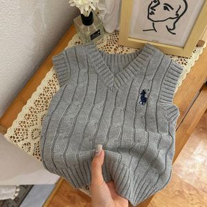 Colete bebê menino menina suéter colete infantil de malha suéter sem mangas primavera outono escola roupas de bebê 27 anos