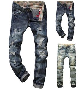 New Men Jeans Hole Ripped Stretch Destroyed Hip Hop Jean Homme Masculino Fashion Design Men039S Jeans Slim Jeans para Male Pant 32517026