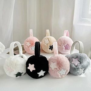 Berets Y2K Star Earmuffs Faux Fur Hang Co pokrywa uszu ciepłe zimowe mufry na nakrycia głowy unisex dla dorosłych ciepły fałdowanie