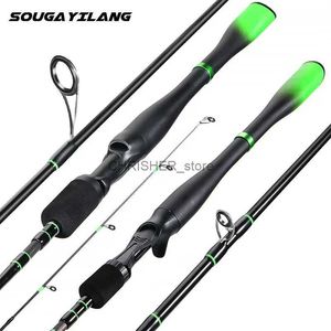 Boat Fishing Rods Sougayilang 2.1m 2.4m Spinning Casting Fishing Rod 5 Sections Carbon Fiber Ultra Light Travel Fishing Rod Bass Fishing TackleL231223