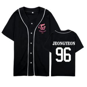 Kpop två gånger merch baseball skjorta män kvinnor unisex hipster hip hop kort ärm baseball tröja tee skjorta street slitage sommar toppar