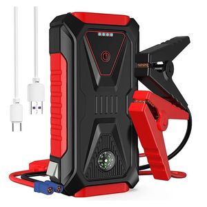 Verktyg Portable Car Battery Charger Jump Starter 28000mAh Power Bank Smart Safety Hammer LED Light för Auto Truck Motorcykel