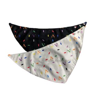 Designer Dog Bandana with Button Dog Apparel Triangle Dog Bandana Reversible Old Flower Bibs Scarf, Washable and Adjustable Kerchief Set for Dogs Cats Pets Brown A577