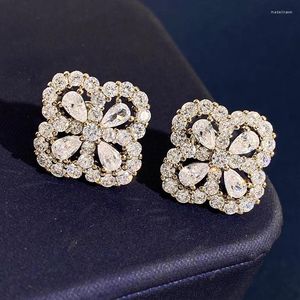 Bolzenohrringe hochwertige Pferdesaugese -Steinblumen -Ohrstifte für Frauen Mode Schmuck LE079