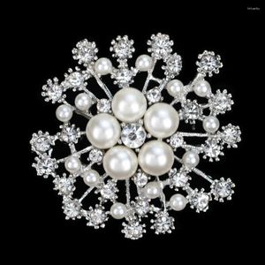 Spille Crystal Crystal Pearl Stredi per alori Collar Collar Ago Sicurezza Accessori Abbigliamento Accessori Snow Flake Forme per donne