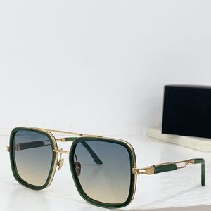 2024 Season New THE ENDI Sunglasses Mens Fashion Brand Metal Green Square Frame Pilot Style Sunglasses Endi with Box