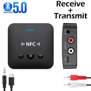 Connectors Bluetooth Receiver Transmitter Bt 5.0 Tf Card Stereo 3.5mm Jack Aux Rca Wireless Bluetooth Audio Adapter for Tv Car Headphone