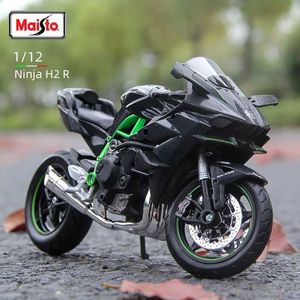 Electric/RC Car Maisto 1 12 Kawasaki Ninja H2 R Motorcycle H2R Model Static Die Cast Pojazdy kolekcjonerskie hobby moto zabawki motocykl 231223