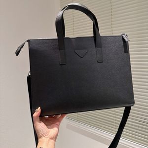 Designer's new men women briefcase, shoulder bag, cross-print cowhide cross-body computer bag, business handbag Portfolios laptop briefcase