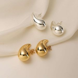 Stud Trendy Italy Hollow Stainless Steel Hypoallergenic 18K Gold Plated Bottega Tear Drop Waterdrop Earrings For Women Girl 202m