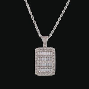 New Bling Cage Dog Tag Necklace قلادة للرجال الهيب هوب المجوهر