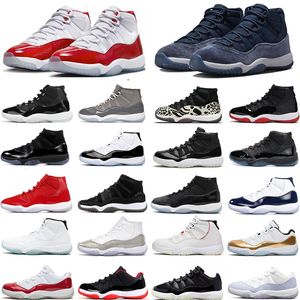 Sapatos de basquete 11s 11 cereja para homens mulheres meia-noite marinha gratidão cool cinza animal instinto criado boné e vestido concord ginásio cimento cinza baixo treinadores