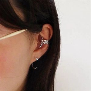 Backs Earrings Metal Geometry Knotted Ear Clip For Women/Men Without Piercing Hip Hop Punk Cuff Unisex Jewerly Gifts