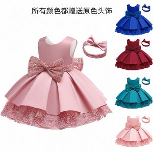 Barndesigner Little Girl's Dresses Headwear Dress Cosplay Summer Clothes Toddlers Clothing Baby Childrens Girls Red Pink Blue Green Summer Dress 70v1#
