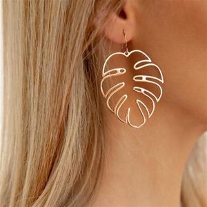 Orecchini a goccia di foglie di mostri cavi donne Etniche Pineaple Brincos Dichiarazione di gioielli per le vacanze adorabili Flamingos Earring281b