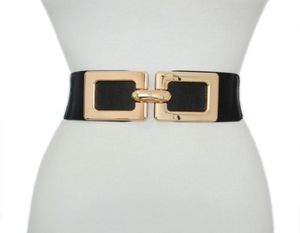 Cinture da donna039s cintura in lega in lega piena quadrata Desinger Gold Elastic Seal for Women Wedding Party Waistband BG16818160946