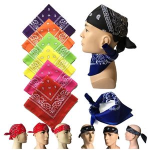 55*55 cm Bandanna Paisley Print Handkakor Magic Scarf Riding Pappband Square Turban Outdoor vandring Face Magic Scarf C471