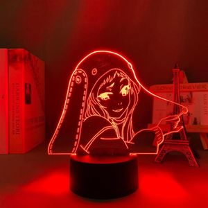 Luci notturne anime 3d leggero kakegurui giocatore compulsivo runa yomozuki figura per decorazioni per bambini decorazioni da letto manga notturna stanza regalo ta273l