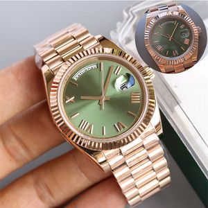 Day mens watches for women automatic mechanical watches classic style 40mm full stainless steel strap gold watch sapphire super luminous wristwatches