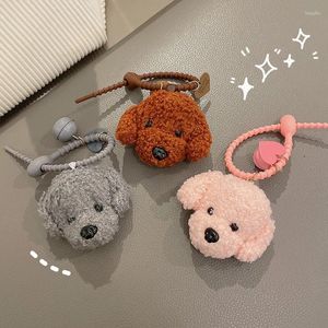 Keychains 1st Plush Poodle Teddy Dog Pendant Key Chains For Women Men Girls Car Ring Keychain Bag Charm Diy Accessories Par Gift Present