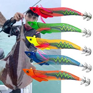 コンボ13cm/42g luminous squid jig head with sound squid lure jig octopus lure sea jig game fishing cuttlefish bait squid fooks