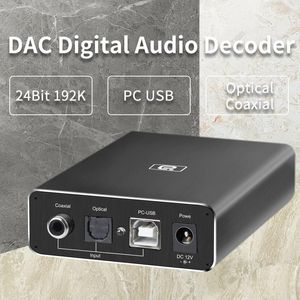 Misturador ayino mini da550 2.0 mini hifi fibra óptica coaxial USB decodificador DAC 24bit/192khz Decodificador de fone de ouvido Decodificador de áudio