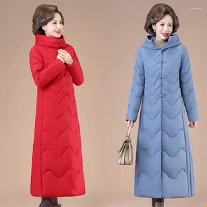 여자 트렌치 코트 겨울 자켓 여성 후드 파카 중반 령 어머니와 재킷 X-LONG PARKAS MUJER PLUS SIZE 7XL