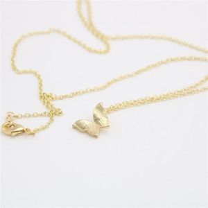 Mode Butterfly Anhänger Fun Tier Formen goldene versilberte Halskette für Frauen Geschenk Whole281k