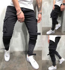 Hirigin 2019 Neue Black Jeans for Men Fashion Slim Hip Hop Streetwear Casual Gürteltier mit Skinny Jeans Mens Biker Jeans6158564