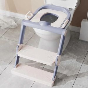 Potties Seats Practical childrens toilet seat thick toilet bowl toilet ladder folding baby toilet bowl training seat for easy climbing Q240529