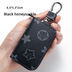 Designer Wallet Keychain Coin Purse Car Keychains Metal Buckle Letter Printing Keychain Wallet Fashion Pu Leather Cars Keyring Chain Mini Bag Trinket Men Kvinnor