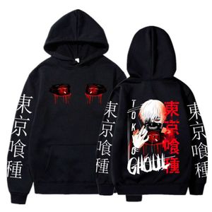 Nuovo Giappone Anime Tokyo Ghoul Hoodie Cool Manga Kaneki Ken Eyes Stamping Fonette uomini uomini Casual Oversize Streetwear Pullover