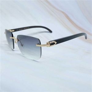 22% Rabatt auf Sonnenbrille 2023 Big Square Brand Designerin Männer Carter Women Randless Buffalo Horn Vintage Sonnenbrille Eyewear216d