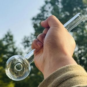 XXL -storlek Glasolja Burner Pipe Thick Pyrex stor storlek 8 tum stort klart glasrör bra rör glasolje nagelrör för vatten bong