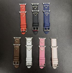 Designer äkta läderklocka för Apple Watch Strap Bands Smart Watch Strap Pra Iwatches Straps 38/40/41/42/44/45/49mm