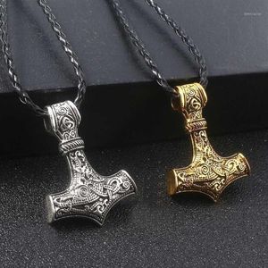 Pendant Necklaces MIDY Ancient Norse Vikings Charms Supernatural Moon Pentagram Necklace Women Jewelry Rope Chain12875