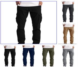 Men039s calças de carga Fit Relaxed Fit Multipockets de algodão Work Pants Outdoor Louses leves Sh220209281R4153410