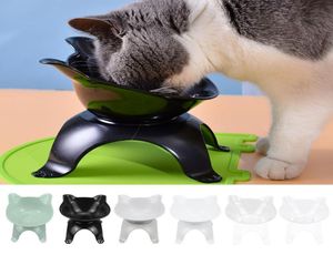 Tigelas elevadas para gatos Únicos tigelas duplas de gato levantado gato gato alimentação suprimentos de rega de cães suprimentos para animais de estimação 9223414