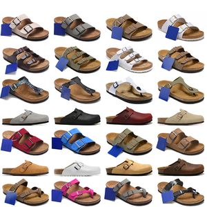 mężczyźni Kobiety Birkens Kapcieczki Slajdy Designer Sandały Slipper Leathe Mens Slide Slipper Czarny biały sandał