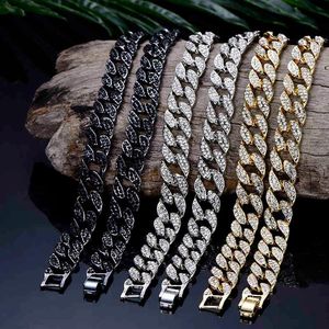 Miami Curb Cuban Link Chain Pendent для мужчин Золото -серебряный хип -хоп Iced Out