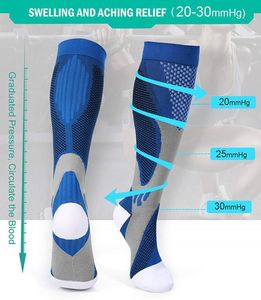 Komprimierungssocken Fußballsocken leiten Outdoor Sport Fit Flight Travel Krankenschwestern Männer womencompression Strümpfe plus Größe 2206085499383