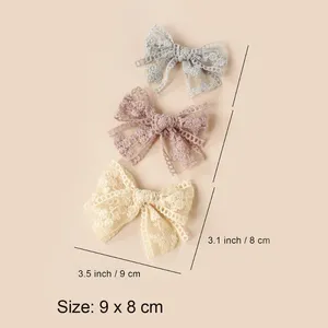 Acessórios para o cabelo 6pcs Hairpins de cabelo infantil na Europa e America Lace Clip bordado