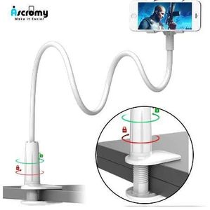 Holders Ascromy Cell Phone Clip on Stand Holder Grip Flexible Long Arm Gooseneck Bracket Mount Clamp for iPhone X 7 Plus 8 6 Bed Desktop