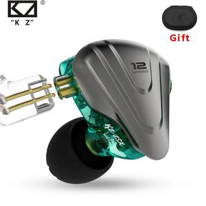 نظارات KZ ZSX سماعات أذن معدنية 5BA+1DD التكنولوجيا الهجينة 12 سائق HIFI BASS أذن في أذن مراقبة سماعات الرأس إلغاء سماعات الرأس