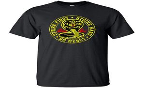 Cobra Kai T Shirt Men Pierwsze uderzenie Hard No Mercy Tshirt koszulki letnie top