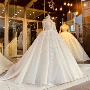 Oszałamiający Brykta 2024 Eksywijne wykwintne haftowe frezentacja suknia ślubna Suknia White Seksowna ukochana koronka super błyszcząca suknia ślubna Principss