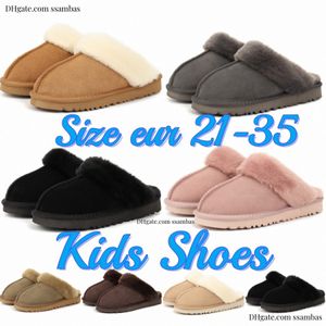 Kids Slippers Toddler Ultra Mini Boots Australie Baby Sandals Chestnut Fur Slides Boys Girls Children Youth Classic Winter bottes Mules Shoes B F7Zq#