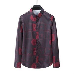 Designer Herren -Hemd -Hemd Business Fashion Casual Classic Sleeve Shirt Marken Mann Spring Slim Fit Chemis Marque Kleidung Stylistin Luxuskleidung