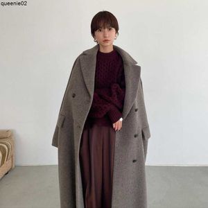 Mulheres de lã feminina mcl matsumoto huinai casaco de cashmere outono/inverno novo silhueta longa e solta em pânico espessado compra recomendar quente